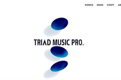 トライアドミュージックプロダクションのwebサイト