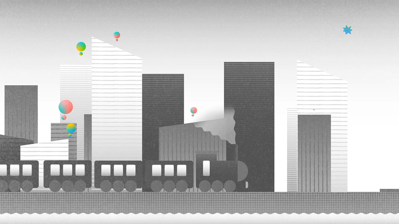 モノクロの街並み