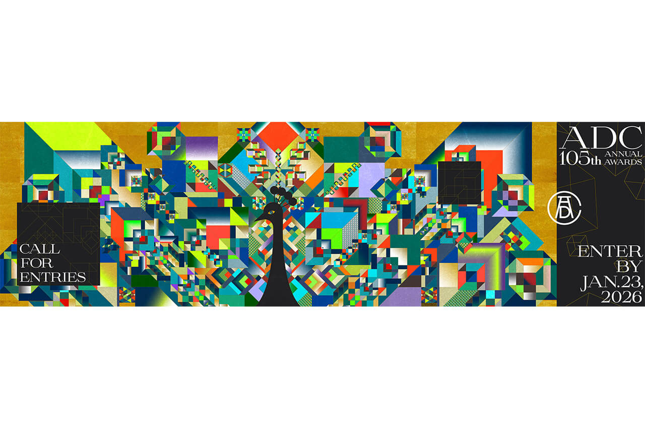 NYADCのビジュアル。孔雀がモチーフになっている