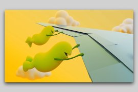 ピスタが飛行機を押している様子