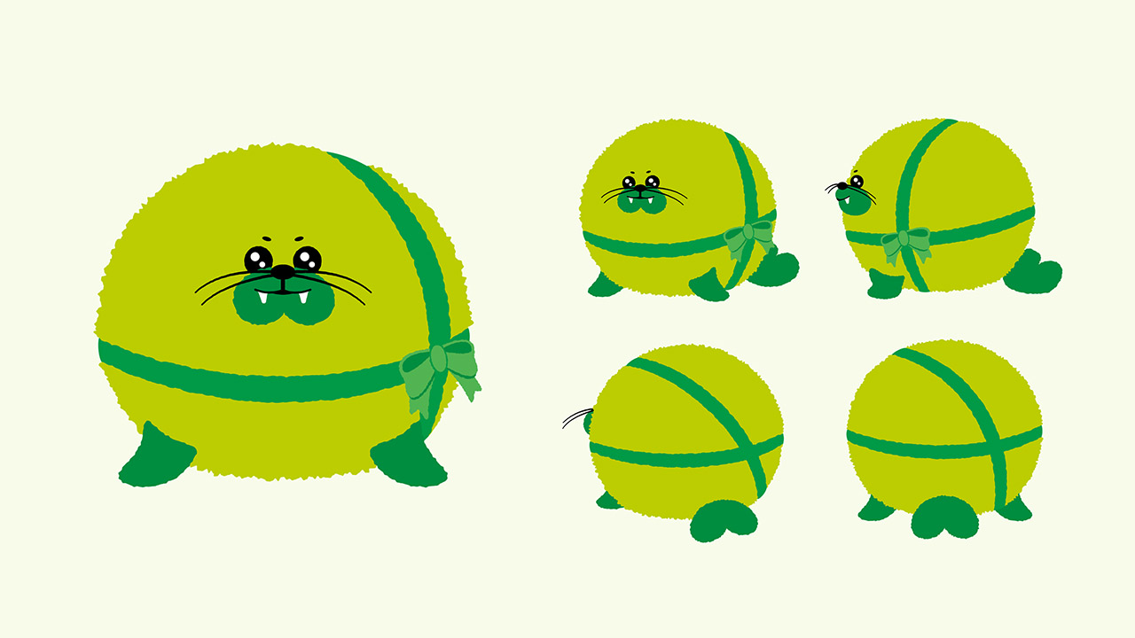 「にゅざらし」正面・横から見たイラスト